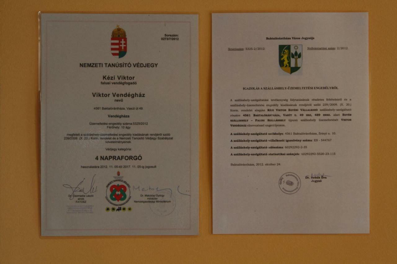 Viktor Vendégház és Apartmanház Baktaloranthaza Extérieur photo